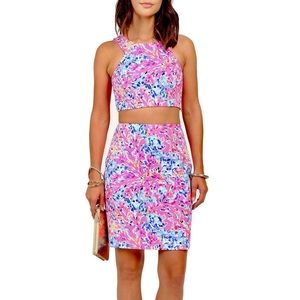 Lilly Pulitzer Mallika Two-Piece Set in Coco Coral Crab
